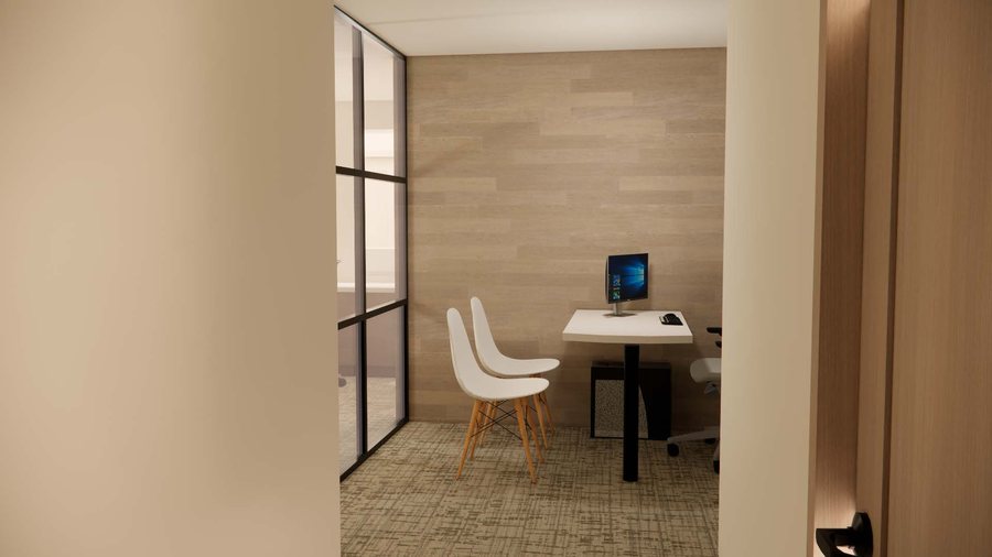 Rendering of a private consultation room